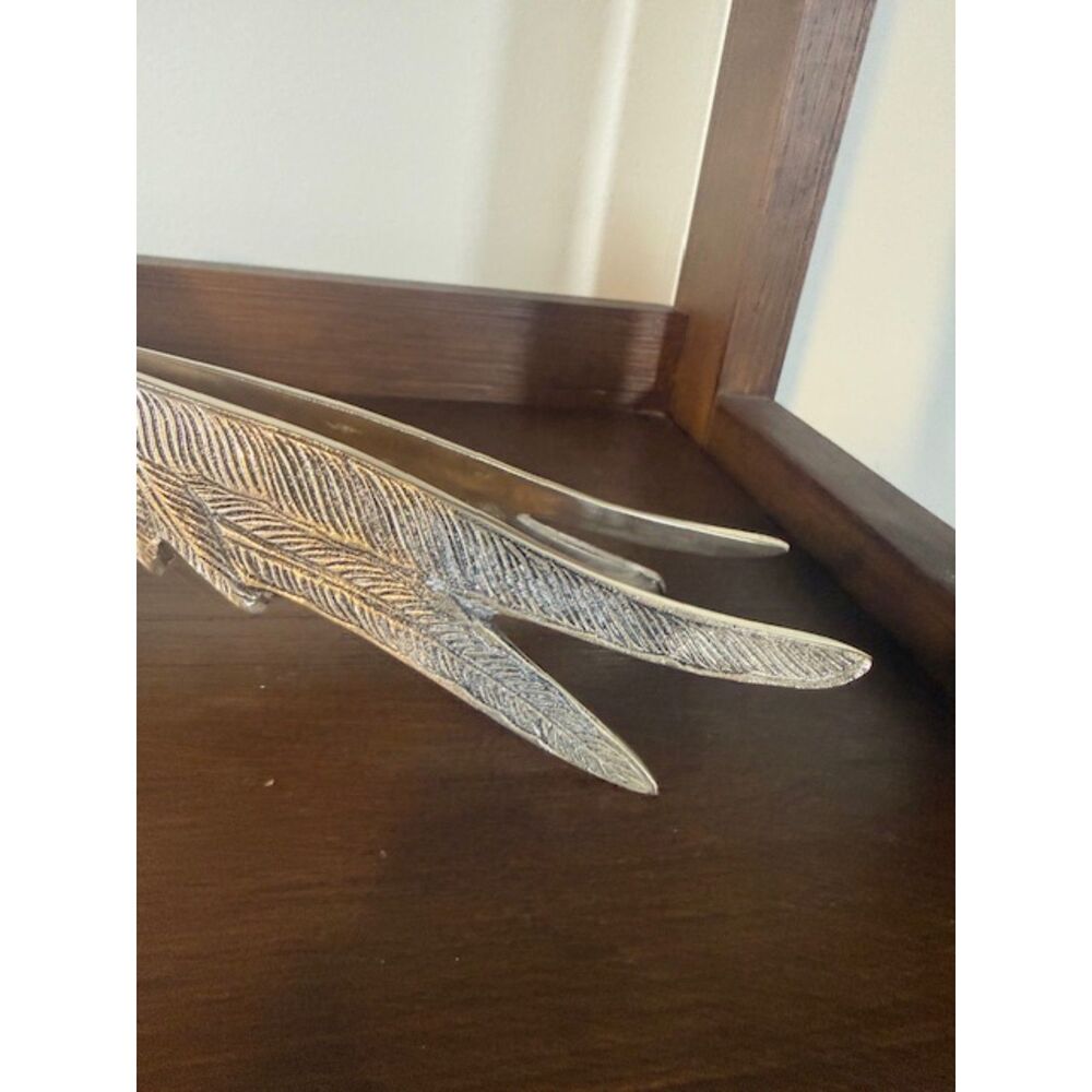 Metallic Bird Sculpture 11ʺ Decorative Accent Modern Minimalist Shelf Decor - Picture 7 of 10